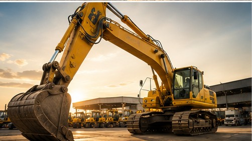 Hydraulic Excavators — Komatsu & Hitachi class excavators, inspected and load-tested.